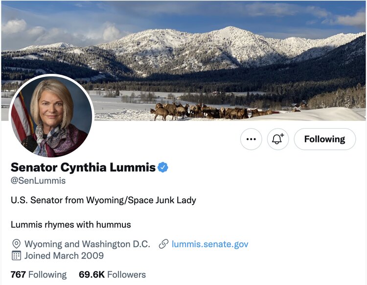 Cynthia Lummis na Twitterze