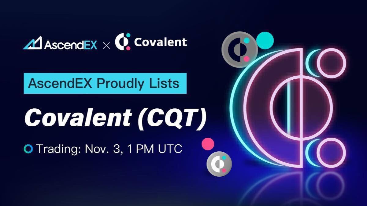 AscendEX listet Covalent (CQT) unter Handelspaar CQT/USDT PlatoBlockchain Data Intelligence auf. Vertikale Suche. Ai.