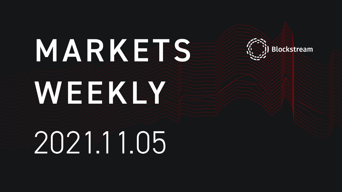 Blockstream Markets Weekly – 5. November 2021 PlatoBlockchain Data Intelligence. Vertikale Suche. Ai.