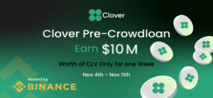 CLV Giveaways PlatoBlockchain ڈیٹا انٹیلی جنس $10M مالیت کے ساتھ Clover Thrills Binance صارفین۔ عمودی تلاش۔ عی