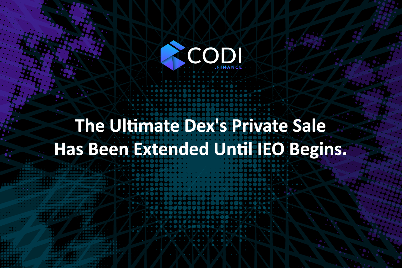 CODI Finance tillkännager förlängning av den privata försäljningen av dess inhemska token "$CODI." PlatoBlockchain Data Intelligence. Vertikal sökning. Ai.