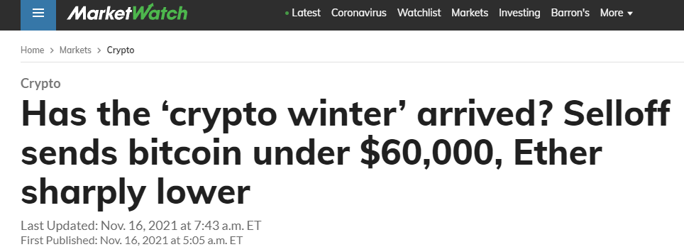 has crypto winter arrived