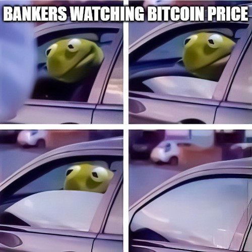 Banker beobachten den Bitcoin-Preis