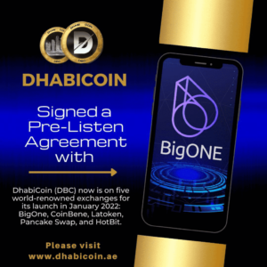 DhabiCoin (DBC) og BigOne Exchange: et partnerskap som styrker kryptovalutamarkedet over hele verden PlatoBlockchain Data Intelligence. Vertikalt søk. Ai.