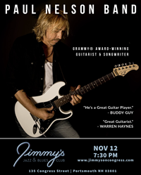 Jimmy's Jazz & Blues Club میں GRAMMY® ایوارڈ یافتہ بلیوز گٹارسٹ اور نغمہ نگار PAUL NELSON 12 نومبر کو شام 7:30 PM PlatoBlockchain Data Intelligence کی خصوصیات ہیں۔ عمودی تلاش۔ عی