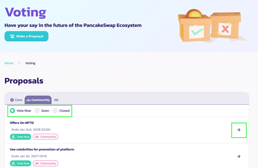Voting Main Page