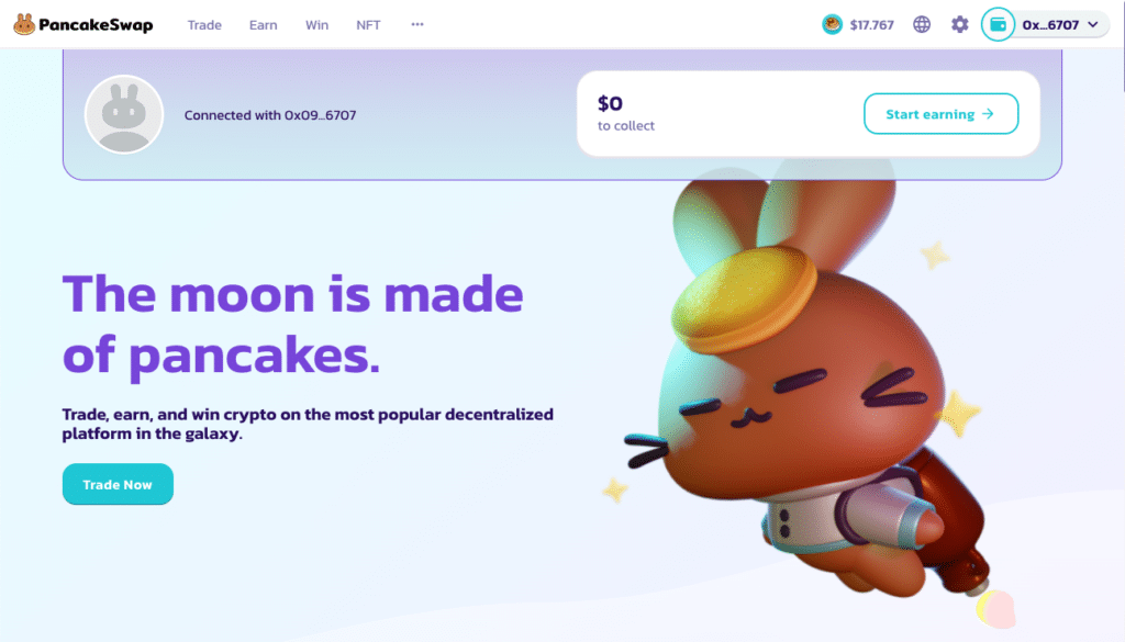PancakeSwap hjemmeside