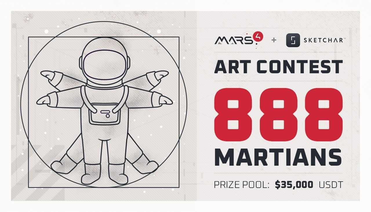 Zespół Mars4 i Sketchar ogłasza konkurs artystyczny Martians888 NFT PlatoBlockchain Data Intelligence. Wyszukiwanie pionowe. AI.
