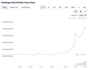 PolyDoge Price Breaks New All-Time High After OKEx Listing PlatoBlockchain Data Intelligence. Vertical Search. Ai.