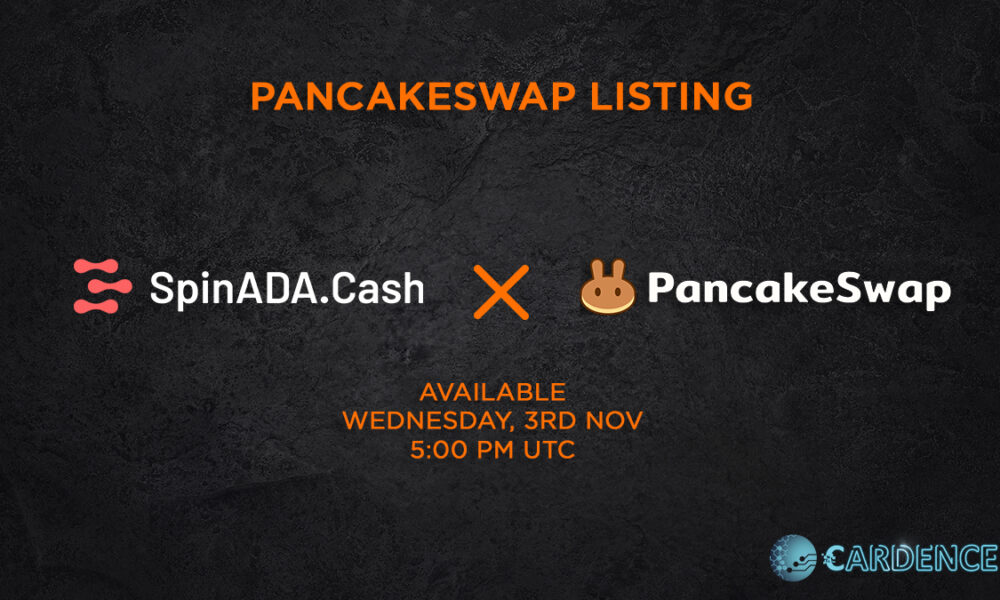 SpinADA wordt op 3 november vermeld op PancakeSwap Blockchain PlatoBlockchain Data Intelligence. Verticaal zoeken. Ai.
