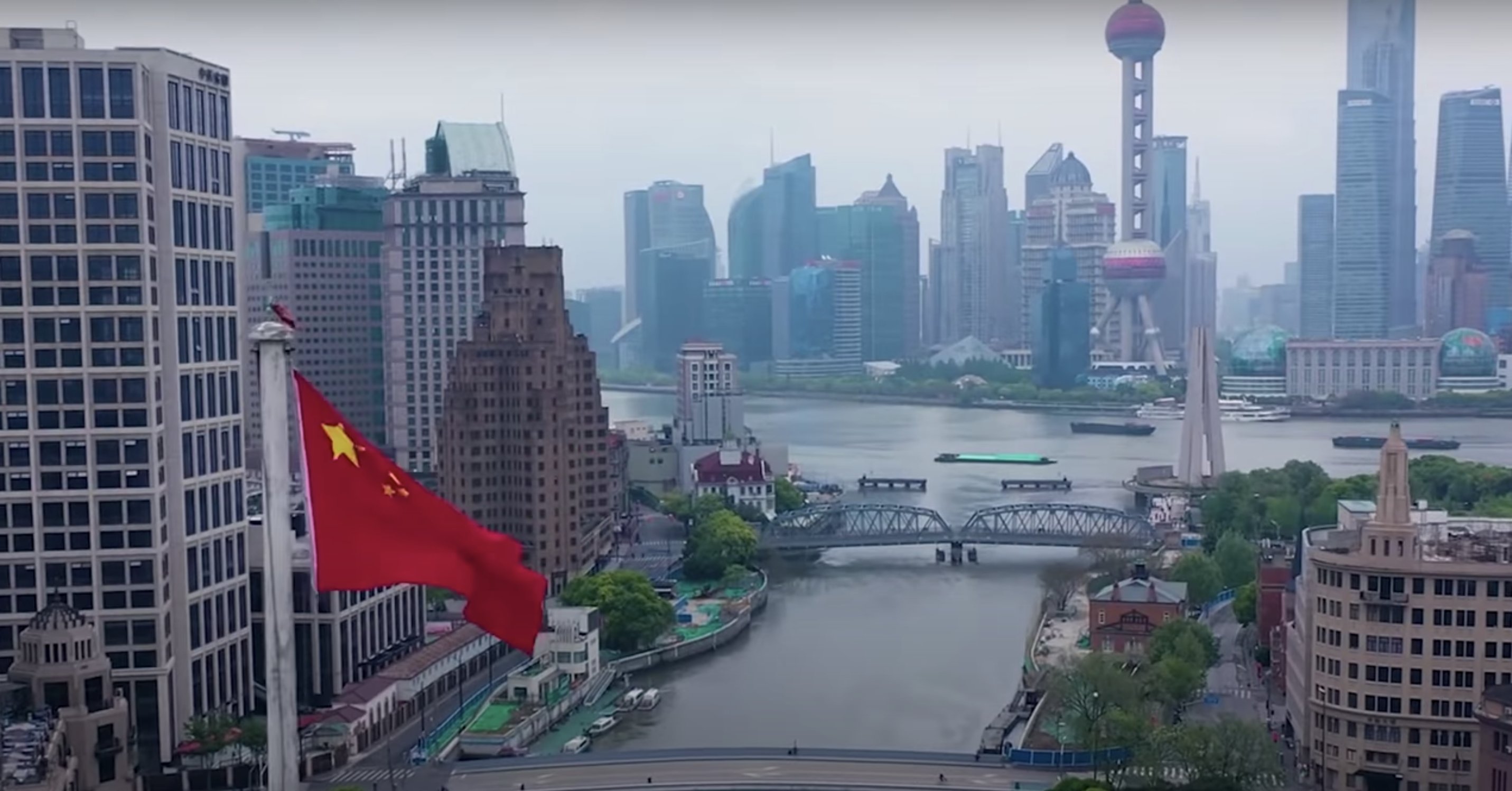 Flaga Chin w Szanghaju