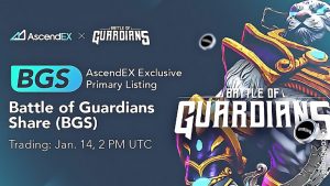 AscendEX يسرد Battle of Guardians Token و BGS PlatoBlockchain Data Intelligence. البحث العمودي. عاي.
