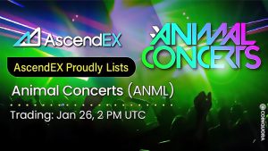 AscendEX نماد کنسرت های حیوانات، ANML PlatoBlockchain Data Intelligence را فهرست می کند. جستجوی عمودی Ai.