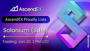 يسرد AscendEX رمز Solanium، وذكاء بيانات SLIM PlatoBlockchain. البحث العمودي. منظمة العفو الدولية.