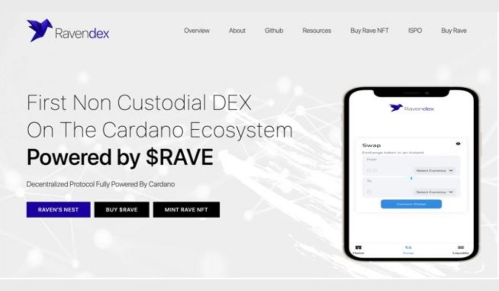 Dex Ravendex מבוססי קרדנו מוכנים להתערבות ופלטפורמת השקה לשחרור PlatoBlockchain Data Intelligence. חיפוש אנכי. איי.