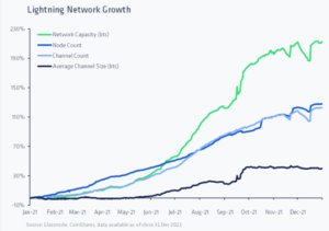 2021'deki büyük büyümeye rağmen Lightning Network hâlâ PlatoBlockchain Veri Zekasının niş ürünü olmaya devam ediyor. Dikey Arama. Ai.