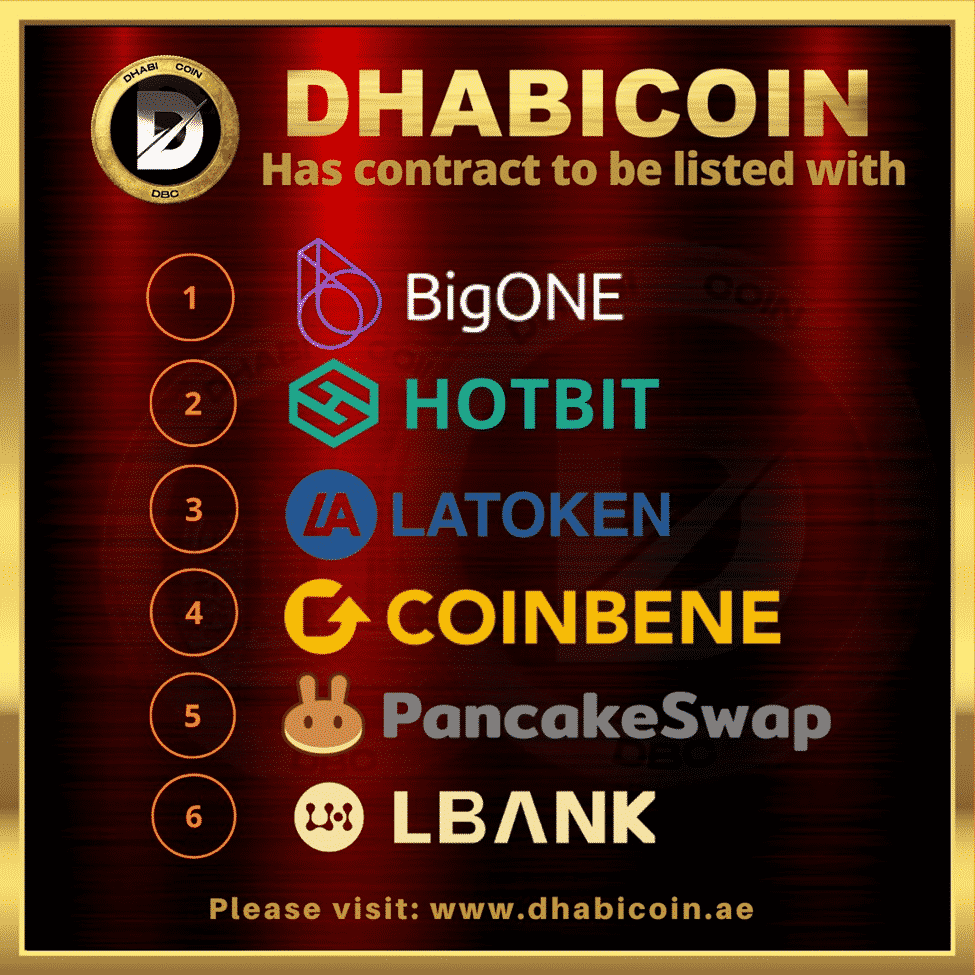DhabiCoin (DBC) Signs with the LBANK Exchange and Is on Six Exchanges Worldwide PlatoBlockchain Data Intelligence. Vertical Search. Ai.