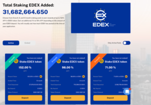 EDEX: European bridge between Crypto and the Euro launched – Staking up to 152% APY PlatoBlockchain Data Intelligence. Vertical Search. Ai.