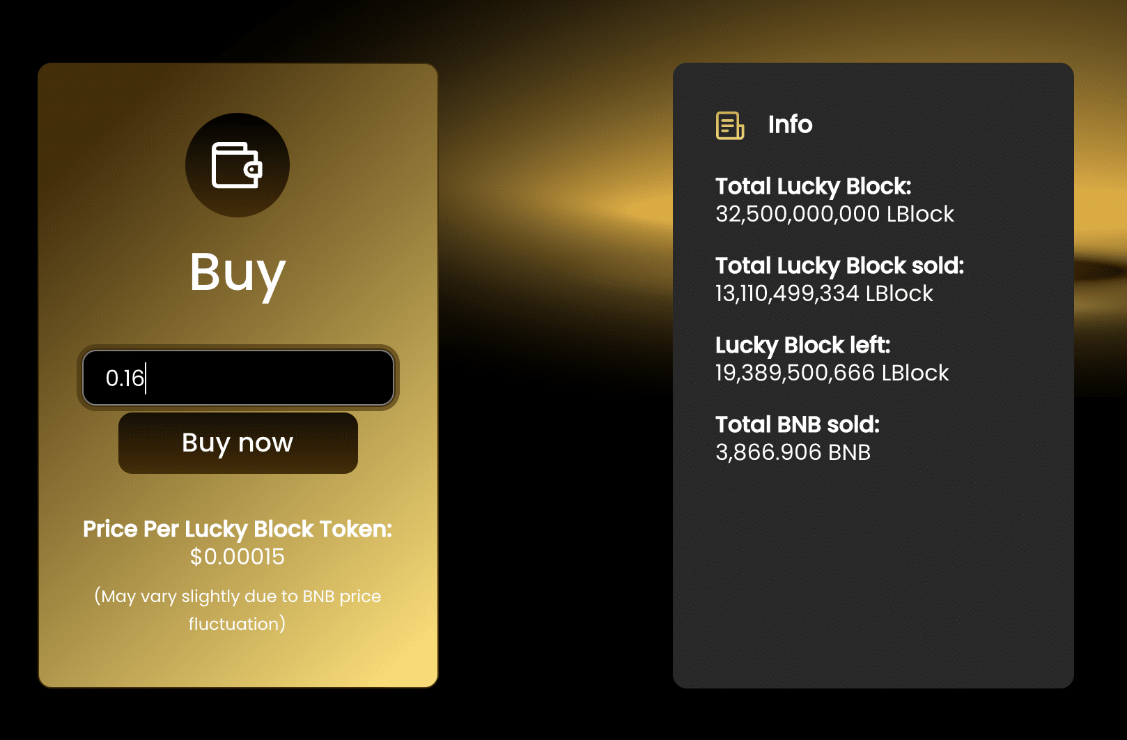 wallet connected to lucky block
