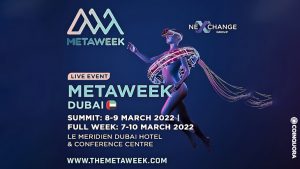 Metaweek จะจัดขึ้นที่ดูไบในวันที่ 7-10 มีนาคม 2022 เพื่อกำหนดแนวโน้มในอนาคตสำหรับ Metaverses และ Blockchain PlatoBlockchain Data Intelligence ค้นหาแนวตั้ง AI.