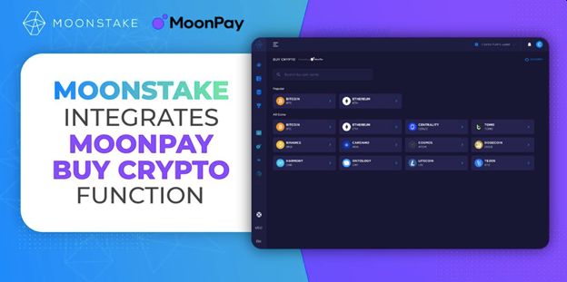 Moonstake integrira MoonPay za hitro, enostavno in varno kripto nakupovanje PlatoBlockchain Data Intelligence. Navpično iskanje. Ai.