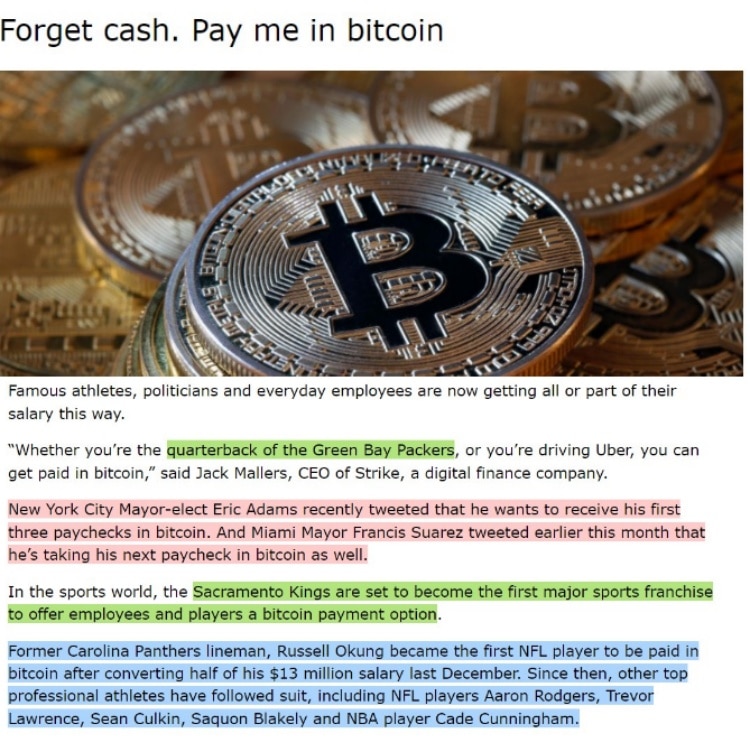 Wynagrodzenie Bitcoin