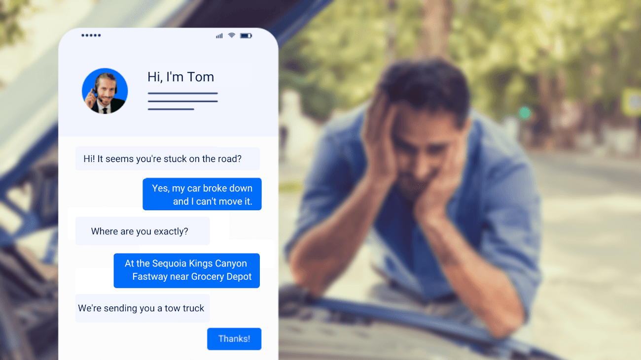 forsikring chatbot samtale bruk case