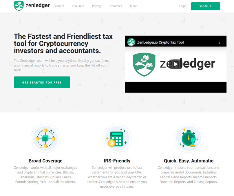 Zenledgerホームページ