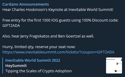 Cardano founder set to reveal the future of finance at the Inevitable World Summit 2022 PlatoBlockchain Data Intelligence. Vertical Search. Ai.