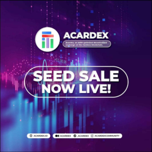 פרויקט Defi הייחודי ביותר של Cardano Acardex מכריזה על מכירת זרעי אסימון ACX PlatoBlockchain Data Intelligence. חיפוש אנכי. איי.