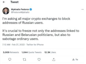 Crypto Exchanges considering Freezing Russian Assets PlatoBlockchain Data Intelligence. Vertical Search. Ai.
