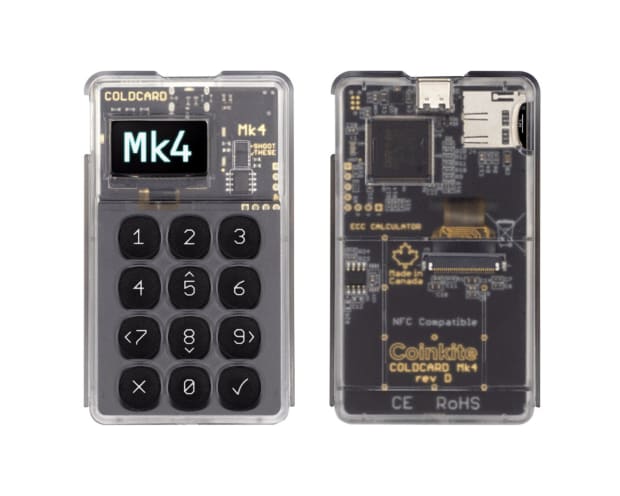 새로운 콜드카드 Mk4 비트코인 ​​하드웨어 지갑 PlatoBlockchain 데이터 인텔리전스 내부. 수직 검색. 일체 포함.