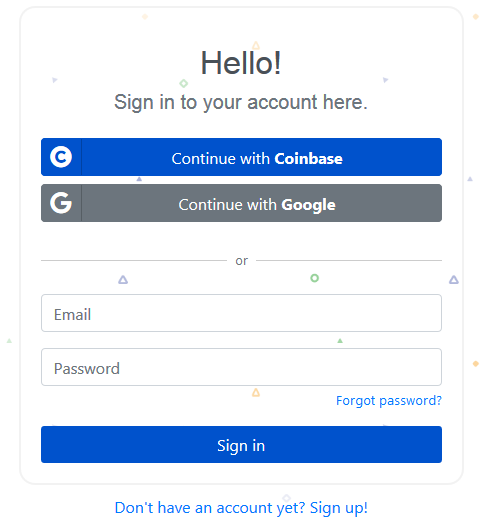 Koinly Signup Process 
