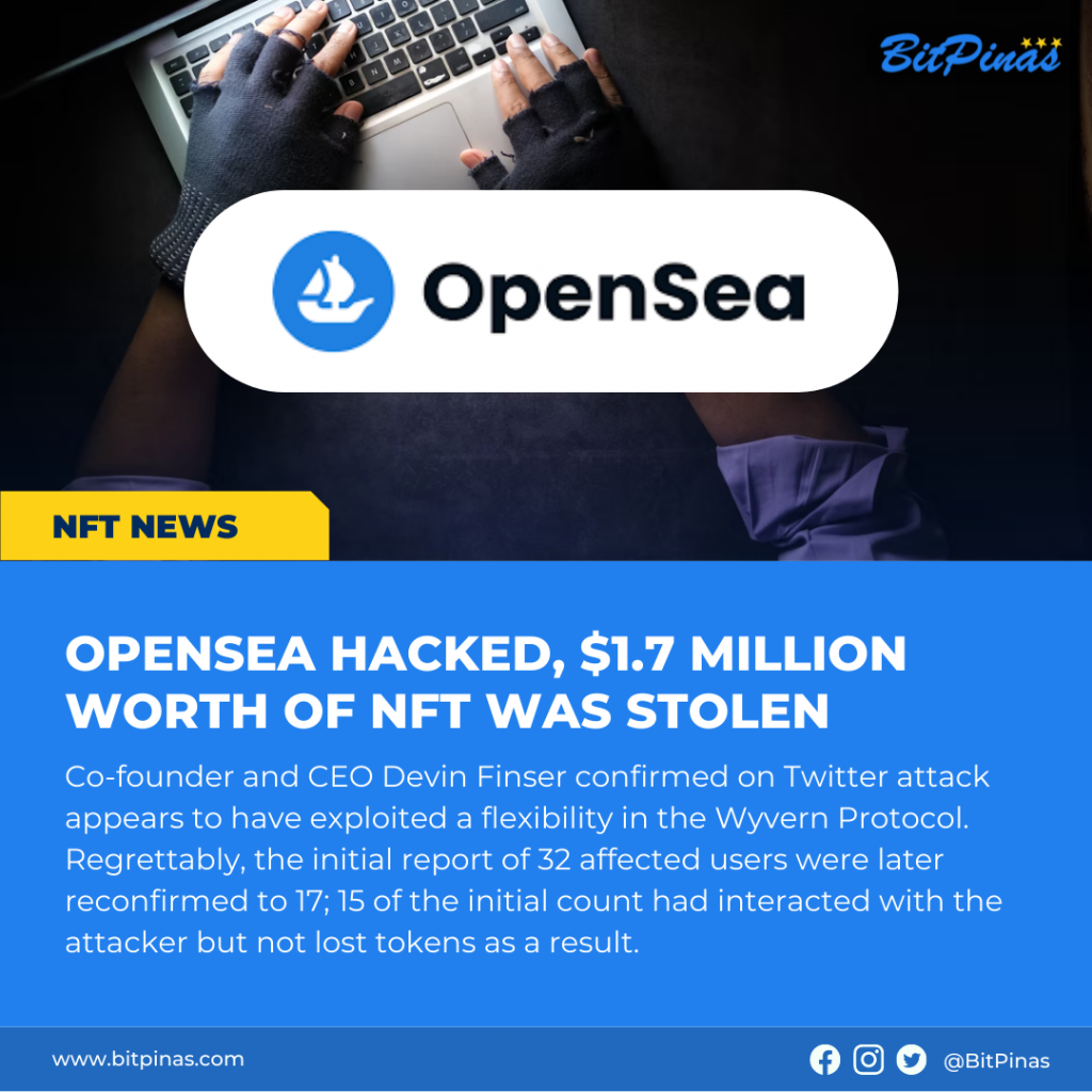OpenSea 사용자에 대한 피싱 공격은 NFT PlatoBlockchain 데이터 인텔리전스에서 1.7만 달러를 훔칩니다. 수직 검색. 일체 포함.