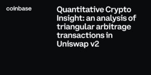 Quantitative Crypto Insight: analyysi kolmiomaisista arbitraasitapahtumista Uniswap v2 PlatoBlockchain Data Intelligencessä. Pystysuuntainen haku. Ai.