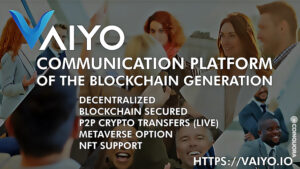 Vaiyo enters Metaverse, enables P2P Crypto-transfers, and starts supporting NFT’s PlatoBlockchain Data Intelligence. Vertical Search. Ai.