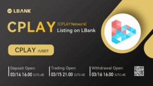 CPLAY Network (CPLAY) is nu beschikbaar voor handel op LBank Exchange PlatoBlockchain Data Intelligence. Verticaal zoeken. Ai.