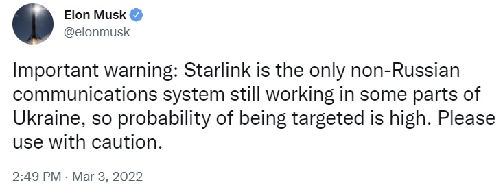 Elon Musk Says Starlink Will Not Censor Russian News Sources Despite Government Requests PlatoBlockchain Data Intelligence. Vertical Search. Ai.
