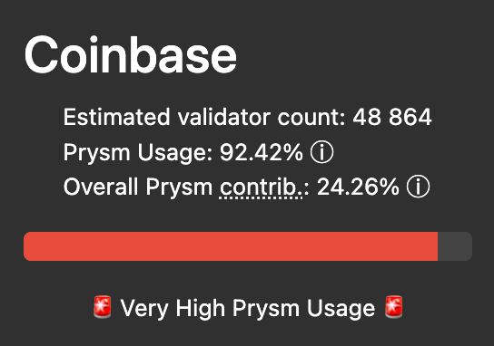 CoinbaseのPrysmの貢献