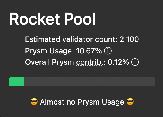 Rocket Pools Prysm-bidrag