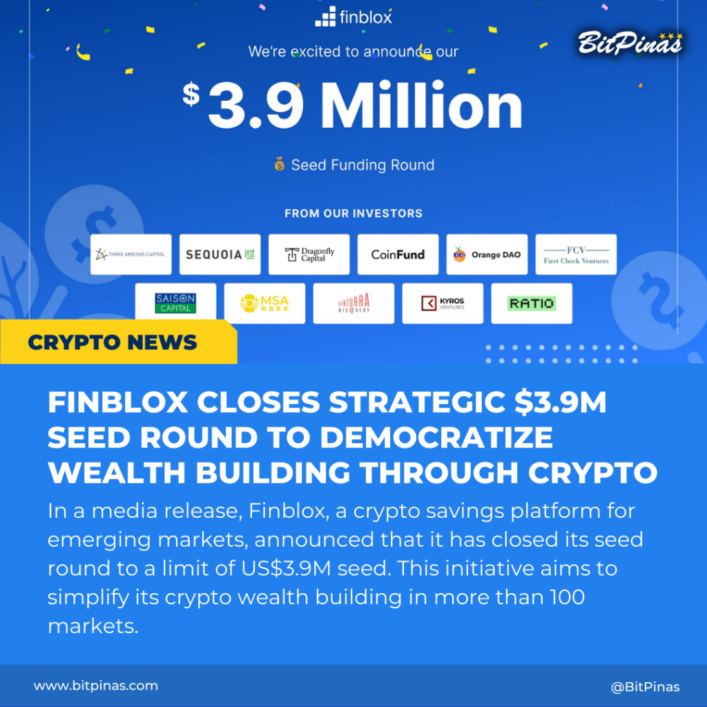 Finblox Closes Strategic $3.9M Seed Round to Democratize Wealth Building Through Crypto cryptocurrency hedge fund PlatoBlockchain Data Intelligence. Vertical Search. Ai.