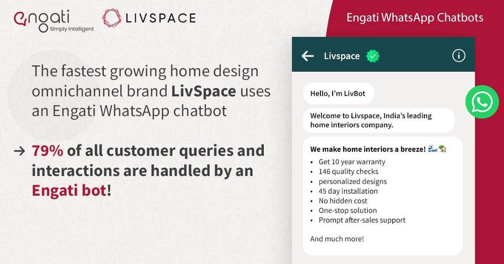 How Livspace used an interior design chatbot to generate leads and slash their resolution time by… Chatbots Life PlatoBlockchain Data Intelligence. Vertical Search. Ai.