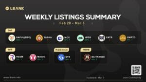 LBank Exchange Weekly Listing Report — March 7, 2022 PlatoBlockchain Data Intelligence. Vertical Search. Ai.