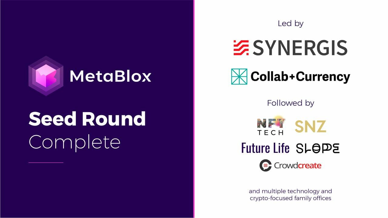 A MetaBlox befejezte a vetőmag kört, a jövő tervei a PlatoBlockchain adatintelligencia számára. Függőleges keresés. Ai.