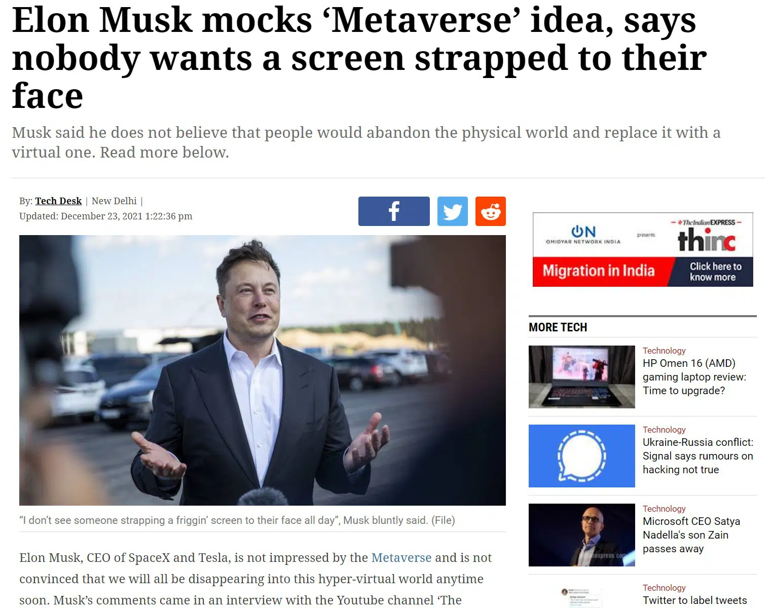 Elon Musk Meta Evreni