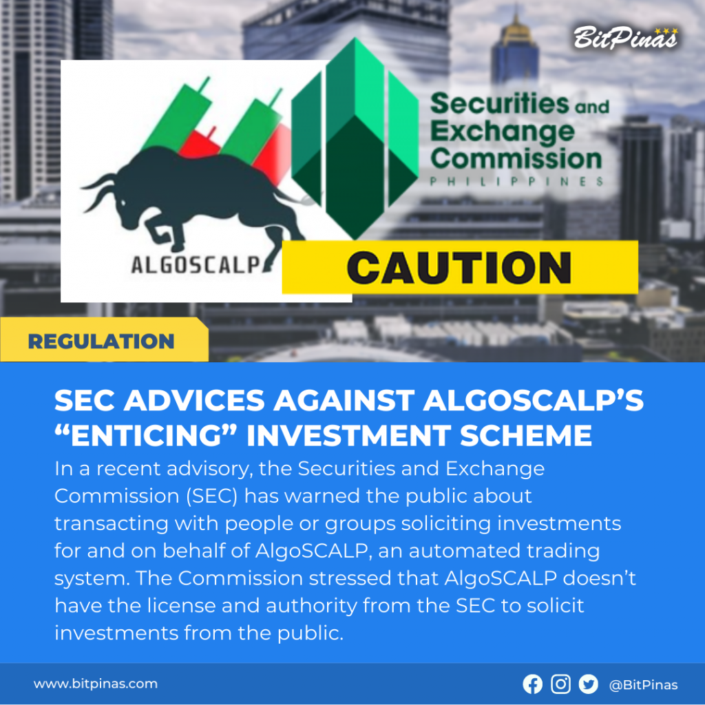 SEC emite consultoria contra o esquema de investimento “atraente” PlatoBlockchain da AlgoSCALP. Pesquisa vertical. Ai.