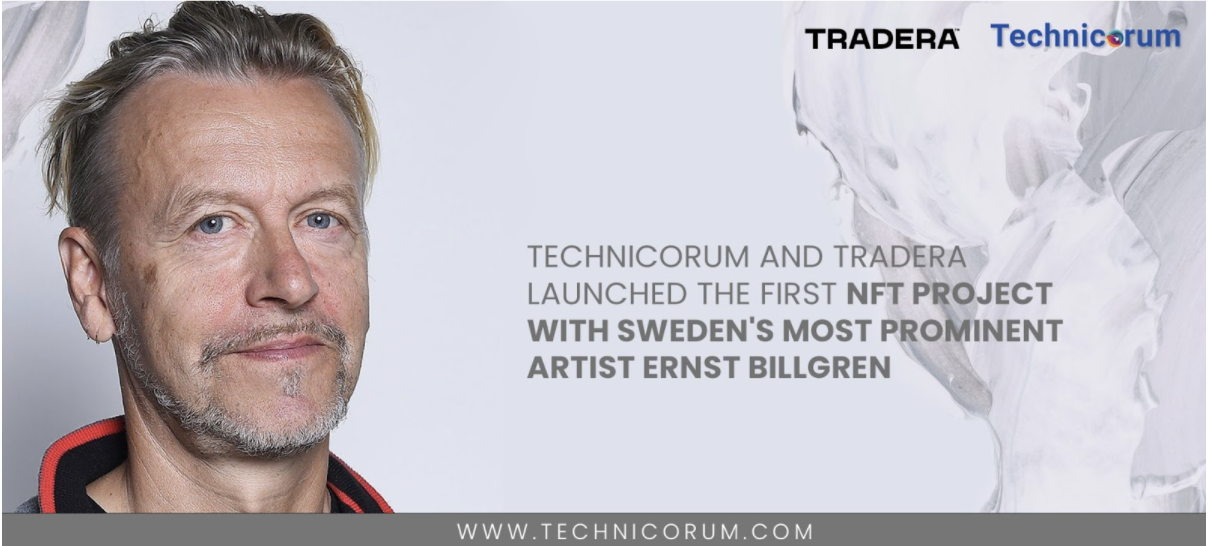 Technicorum و Tradera اولین پروژه NFT را با برجسته‌ترین هنرمند سوئدی، ارنست بیلگرن، پلاتوبلاکچین اطلاعات داده‌ها راه‌اندازی کردند. جستجوی عمودی Ai.