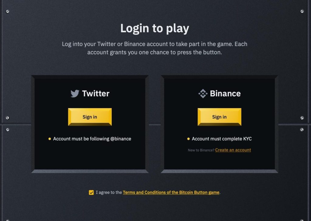 Bitcoin-Button-Spiel