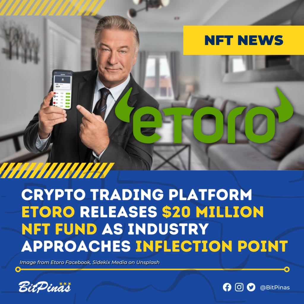 Crypto Trading Platform eToro julkaisee 20 miljoonan dollarin NFT-rahaston PlatoBlockchain Data Intelligencen. Pystysuuntainen haku. Ai.