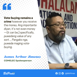 [Exclusive] COMELEC SPOX Warns: Vote-buying Using Crypto is Election Offense PlatoAiStream Data Intelligence. Vertical Search. Ai.